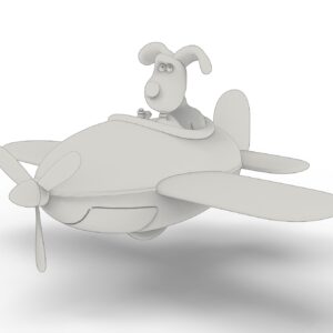 Wallace & Gromit plane - Toon STL