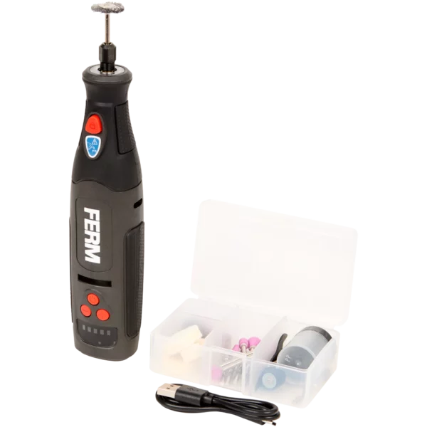 Mini 8V Cordless Rotary Tool with USB Charging and 24-Piece Accessory Set - Image 5