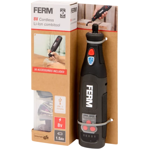 Mini 8V Cordless Rotary Tool with USB Charging and 24-Piece Accessory Set - Image 4