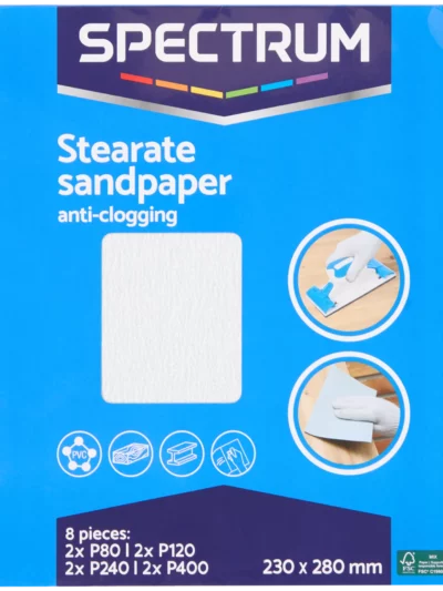 8 Set of Dry sandpaper - Grit 80 / 120 / 240 / 400